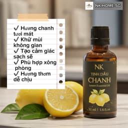 Tinh Dầu Vỏ Chanh Nguyên Chất NK – Lemon Essential Oil Xông Phòng, Khử Mùi 10ml,30ml,50ml,100ml 2