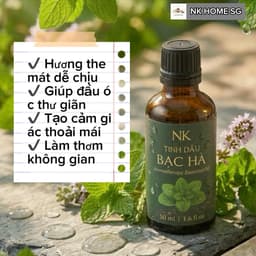 Tinh Dầu Bạc Hà Nguyên Chất NK- Xông phòng, Khuếch Tán, Khử Mùi, Peppermit Essential Oil 2