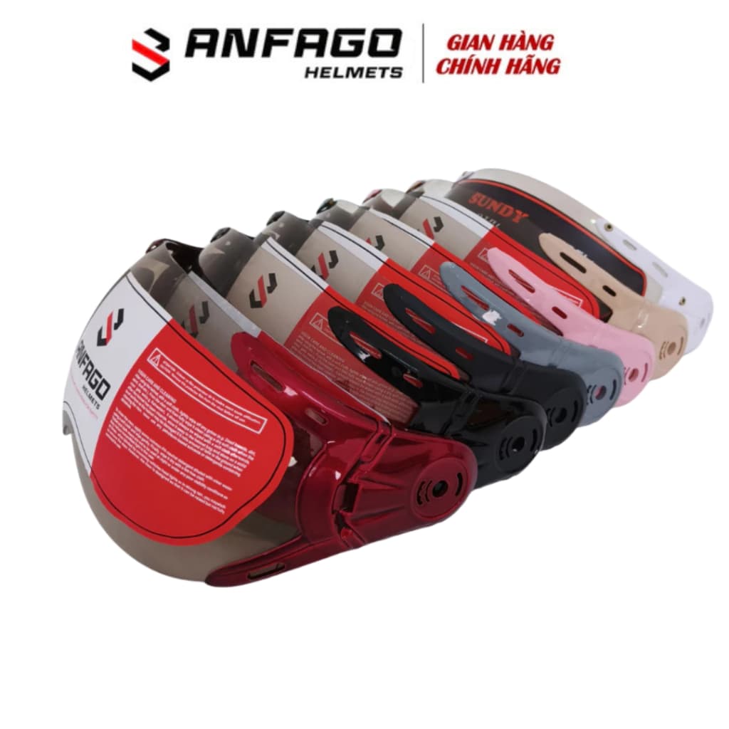 Thay thế kính bảo vệ mũ bảo hiểm ANFAGO, GRO, SUNDY, SRT và nhiều dòng khác (kèm chốt).