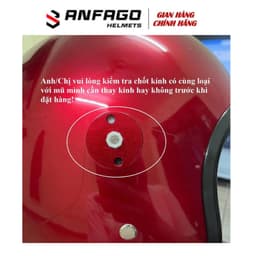 Kính chống chói ANFAGO cho Nón/Mũ Bảo Hiểm 3/4 - 1/2 (Tặng chốt kính, không dùng cho mũ Honda, Grab) 3