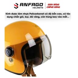 Kính chống chói ANFAGO cho Nón/Mũ Bảo Hiểm 3/4 - 1/2 (Tặng chốt kính, không dùng cho mũ Honda, Grab) 2
