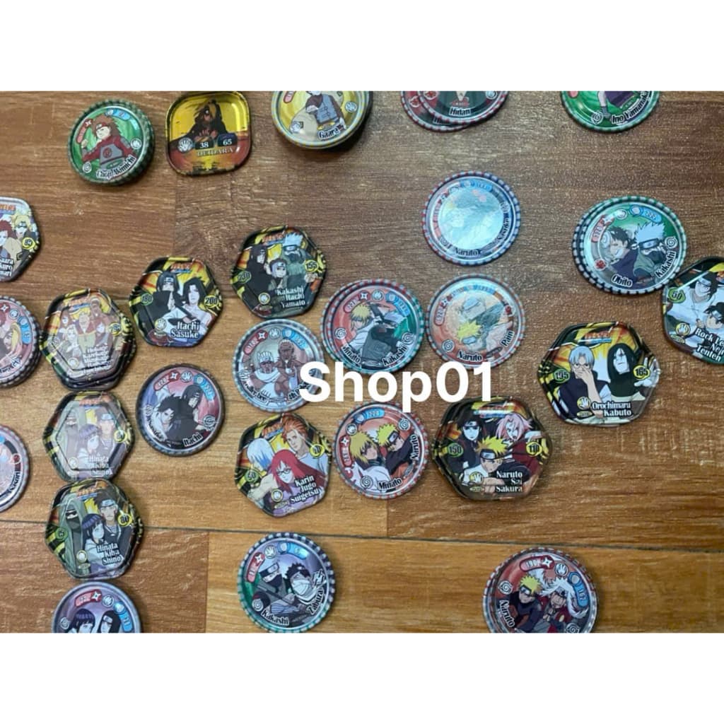 (Cũ) Combo 6c Thẻ naruto xu naruto thẻ toonies naruto xu sắt
