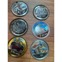 (Cũ) Combo 6c Thẻ onepiece xu one piece thẻ toonies xu sắt 7