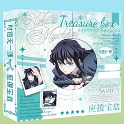 (tặng sticker) (VIỀN TRÒN) Hộp quà tặng HÀ TRỤ THỦY TRỤ Giyuu Muichiro Kimetsu No Yaiba Anime Manga Sưu Tầm 2