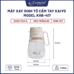 Máy xay sinh tố cầm tay Kaiyo KHB-417 dung tích 1L dao 12 cánh công suất 70W bảo hành hãng 12 tháng 1
