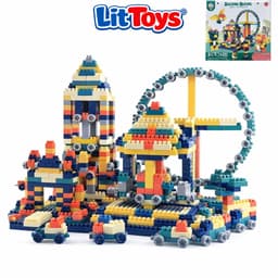 Bộ Xếp Hình Công Viên Giải Trí 520 Chi Tiết BiboToys - Đồ Chơi Lắp Ghép Phát Triển Tư Duy Cho Bé 8