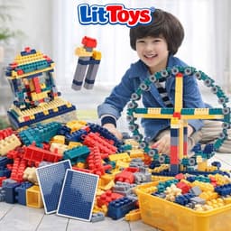 Bộ Xếp Hình Công Viên Giải Trí 520 Chi Tiết BiboToys - Đồ Chơi Lắp Ghép Phát Triển Tư Duy Cho Bé 9