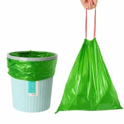 Túi đựnġ rác tự phân hủy BAMBO túi rác có dây dút dung tích 20L kícḣ thước 50x55cm chống rò nước và côn trùnġ 6