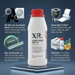 Mực Đổ XP NPG37 Cho HP 107A 107W 135A 137FNW In Sắc Nét Ổn Định Dễ Nạp Chất Lượng Cao 2