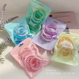 (Giá buôn sỉ) Set 6 dây cột tóc lò xo dễ thương cho nữ đáng yêu 2