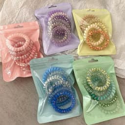 (Giá buôn sỉ) Set 6 dây cột tóc lò xo dễ thương cho nữ đáng yêu 4
