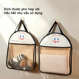 Túi Lưới Đựng Đồ Lót Tất Vớ Treo Tường - Giỏ Treo Đồ Cá Nhân Có Quai Xách Nhỏ Gọn Tiện Dụng 5