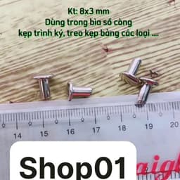 (lỗ 2cm) Combo 10c Kẹp còng giữ giấy 2 nhẫn o - Gáy sổ còng - Kẹp giấy bảng quảng cáo, thông báo bầu cử, kế hoạch ... 2