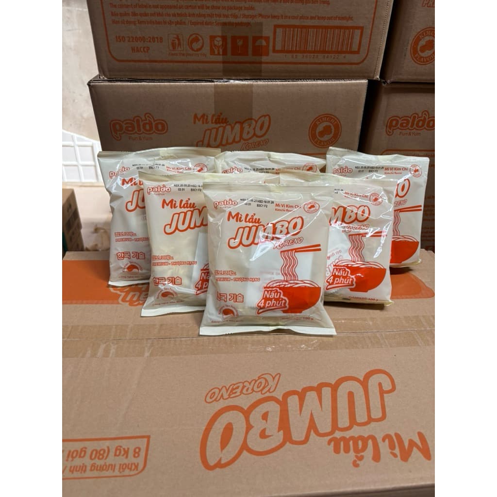 80 gói mì lẩu Koreno jumbo kim chi ( 1 thùng )