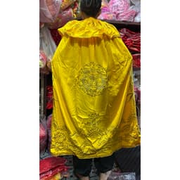 áo choàng tế lễ, áo choàng dâng hương, áo choàng hầu đồng bằng vải siu k bao giờ bạc, thêu 3D cao cấp 3