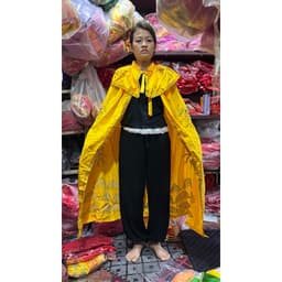 áo choàng tế lễ, áo choàng dâng hương, áo choàng hầu đồng bằng vải siu k bao giờ bạc, thêu 3D cao cấp 4
