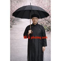 siêu phẩm áo the đen, áo lễ , nguyên vỏ áo the loại cao cấp, không nhăn, không phai, không bạc màu 4