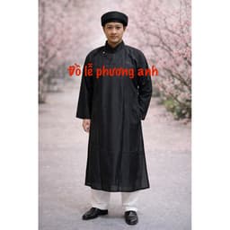 siêu phẩm áo the đen, áo lễ , nguyên vỏ áo the loại cao cấp, không nhăn, không phai, không bạc màu 5