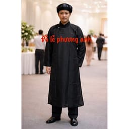 siêu phẩm áo the đen, áo lễ , nguyên vỏ áo the loại cao cấp, không nhăn, không phai, không bạc màu 6
