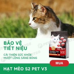 Hạt cho mèo S2PET V3 Urinary gói 5KG siêu topping, chăm sóc tiết niệu, đẩy búi lông - MÉO CHÒ UNI 6