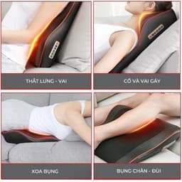 Gối Massage Toàn Thân Hồng Ngoại  Bi Đảo Chiều Hỗ Trợ Giảm Nhức Mỏi Toàn Thân Công Nghệ Nhật Bản 7