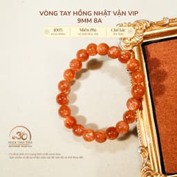 Ngọc Đan Tâm - Vòng Tay Hồng Nhật Vận VIP 9mm 8A - Mệnh Hoả & Mệnh Thổ 1
