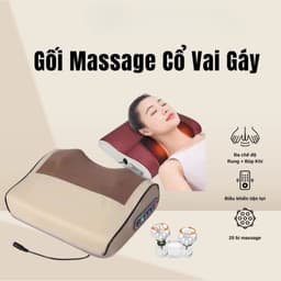 Gối massage cổ vai gáy máy massage hồng ngoại cao cấp hỗ trợ giảm đau mỏi vai gáy 6