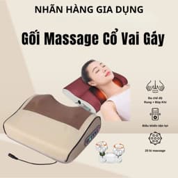 Gối massage cổ vai gáy máy massage hồng ngoại cao cấp hỗ trợ giảm đau mỏi vai gáy 2