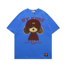 Áo Thun 3145 Phom Rộng HY KOREA Vải Cotton 65/35 Co giãn Phù Hợp Nam Nữ Từ 35 Tới 80kg 3