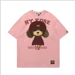 Áo Thun 3145 Phom Rộng HY KOREA Vải Cotton 65/35 Co giãn Phù Hợp Nam Nữ Từ 35 Tới 80kg 5