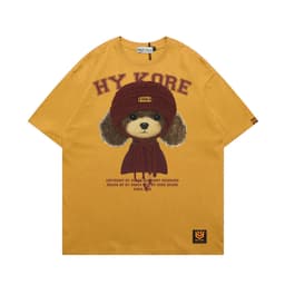 Áo Thun 3145 Phom Rộng HY KOREA Vải Cotton 65/35 Co giãn Phù Hợp Nam Nữ Từ 35 Tới 80kg 6
