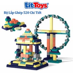 Bộ Xếp Hình Công Viên Giải Trí 520 Chi Tiết BiboToys - Đồ Chơi Lắp Ghép Phát Triển Tư Duy Cho Bé 2