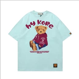 Áo Thun 3141 Phom Rộng HY KOREA Vải Cotton 65/35 Co giãn Phù Hợp Nam Nữ Từ 35 Tới 80kg 3