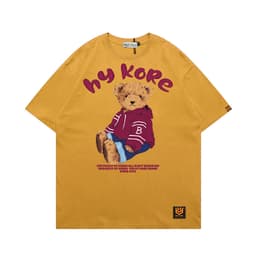 Áo Thun 3141 Phom Rộng HY KOREA Vải Cotton 65/35 Co giãn Phù Hợp Nam Nữ Từ 35 Tới 80kg 6