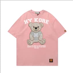 Áo Thun 3144 Phom Rộng HY KOREA Vải Cotton 65/35 Co giãn Phù Hợp Nam Nữ Từ 35 Tới 80kg 5