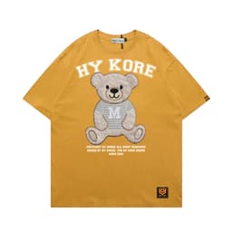 Áo Thun 3144 Phom Rộng HY KOREA Vải Cotton 65/35 Co giãn Phù Hợp Nam Nữ Từ 35 Tới 80kg 6