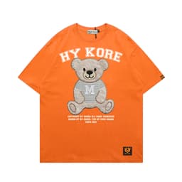 Áo Thun 3144 Phom Rộng HY KOREA Vải Cotton 65/35 Co giãn Phù Hợp Nam Nữ Từ 35 Tới 80kg 3