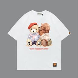 Áo Thun 3143 Phom Rộng HY KOREA Vải Cotton 65/35 Co giãn Phù Hợp Nam Nữ Từ 35 Tới 80kg 8