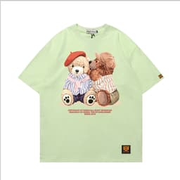 Áo Thun 3143 Phom Rộng HY KOREA Vải Cotton 65/35 Co giãn Phù Hợp Nam Nữ Từ 35 Tới 80kg 4