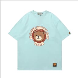 Áo Thun 3057 Phom Rộng HY KOREA Vải Cotton 65/35 Co giãn Phù Hợp Nam Nữ Từ 35 Tới 80kg 2