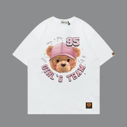Áo Thun 2661 Phom Rộng HY KOREA Vải Cotton 65/35 Co giãn Phù Hợp Nam Nữ Từ 35 Tới 80kg 8