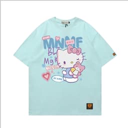 Áo Thun 3062 Phom Rộng HY KOREA Vải Cotton 65/35 Co giãn Phù Hợp Nam Nữ Từ 35 Tới 80kg 3