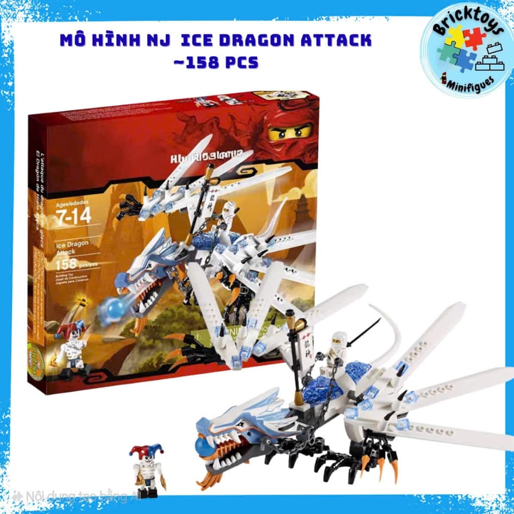 [ Pre Oder ] Đồ chơi mô hình xếp hình Set season1 cuộc tấn công của rồng băng Zane - 158 pcs
