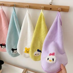 Bộ 5 Khăn Lau Mặt Cho Bé Lông Cừu San Hô Siêu Dễ Thương Họa Tiết Disney Cao Cấp Mềm Mại 3
