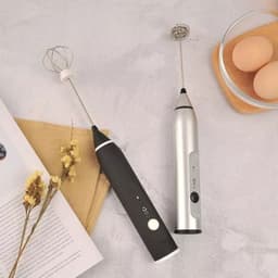 Máy Tạo Bọt Cafe, Máy Đánh Trứng Mini Cầm Tay Sạc Pin 3 Cấp Độ Tặng Kèm 2 Đầu Đánh Chuyên Dụng 5
