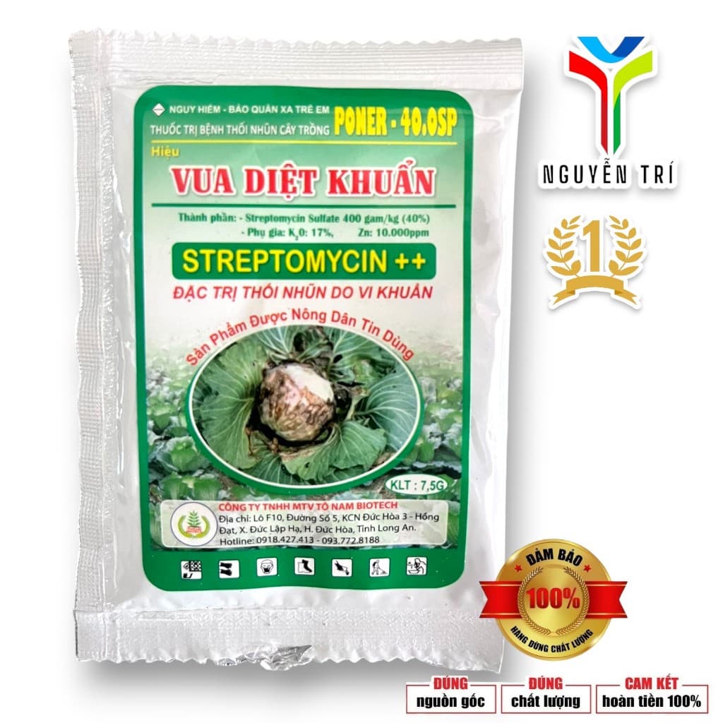 Sản Phẩm Quản Lý Vi Khuẩn Poner 400SP (Gói 6.5g) - Hoạt Chất Streptomycin, Bổ Sung Kali và Kẽm