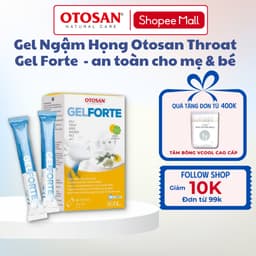[Hàng cty ko hủy] Gel Ngậm Họng chiết xuất ép tinh dầu lạnh Otosan Gel Forte  Giảm Ho, Đau Rát Họng An Toàn Cho Mẹ & Bé 1