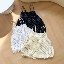 Áo Bí 2 Dây Phồng Có Dây Điều Chỉnh Form Babydoll Rộng Chất Vải Gió Màu Sắc Đa Dạng mùa hè cho nữ m6039 4