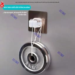 Móc Dán Tường Treo Đồ, Móc Kẹp Chổi Dán Tường Treo Cây Lau Nhà Đa Năng 2