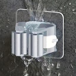 Móc Dán Tường Treo Đồ, Móc Kẹp Chổi Dán Tường Treo Cây Lau Nhà Đa Năng 3
